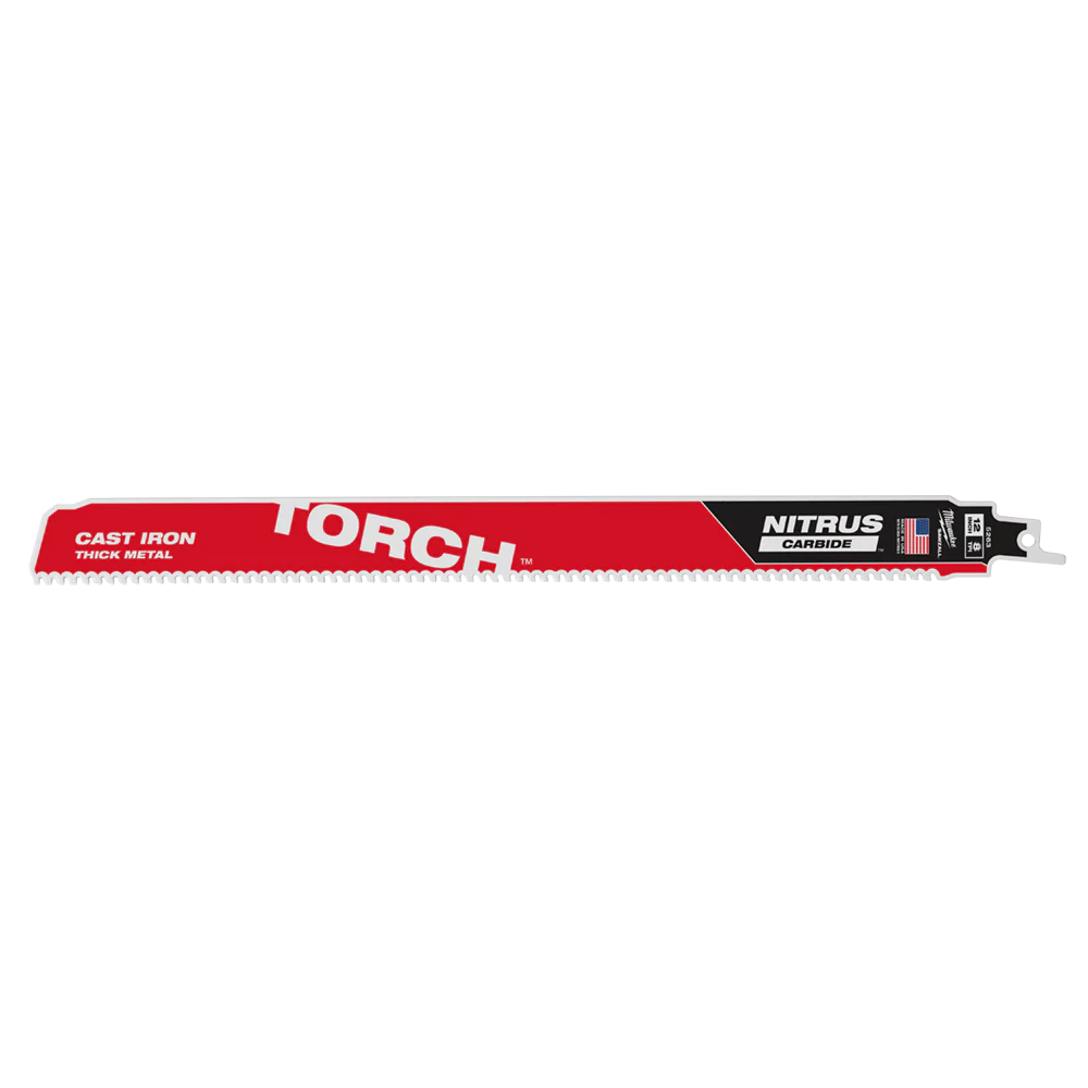 Milwaukee SAWZALL™ The TORCH™ with NITRUS CARBIDE™™ Teeth 300mm 12" 8TPI Blade 1 Pack - 48005263