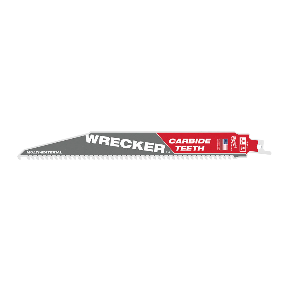 Milwaukee SAWZALL™ The WRECKER™ with Carbide Teeth Demolition 230mm 9" 6TPI Blade 1 Pack - 48005242