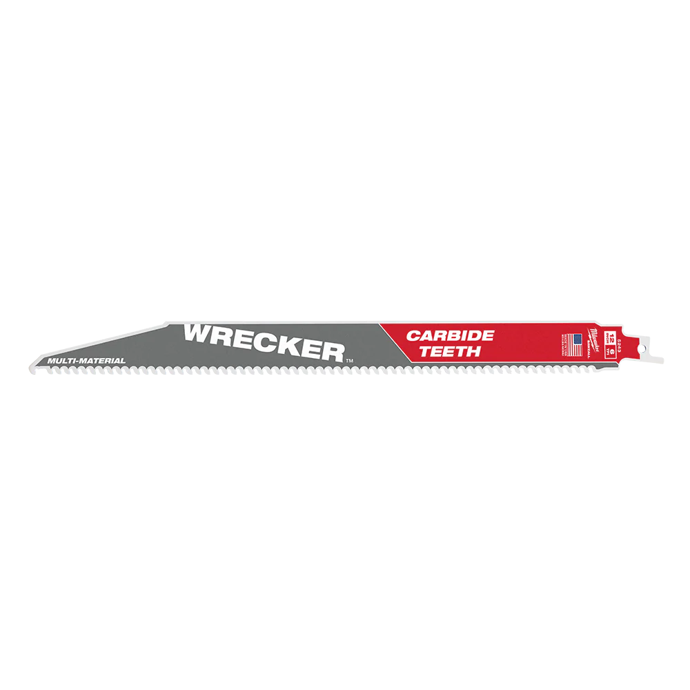 Milwaukee SAWZALL™ The WRECKER™ with Carbide Teeth Demolition 300mm 12" 6TPI Blade 1 Pack - 48005243