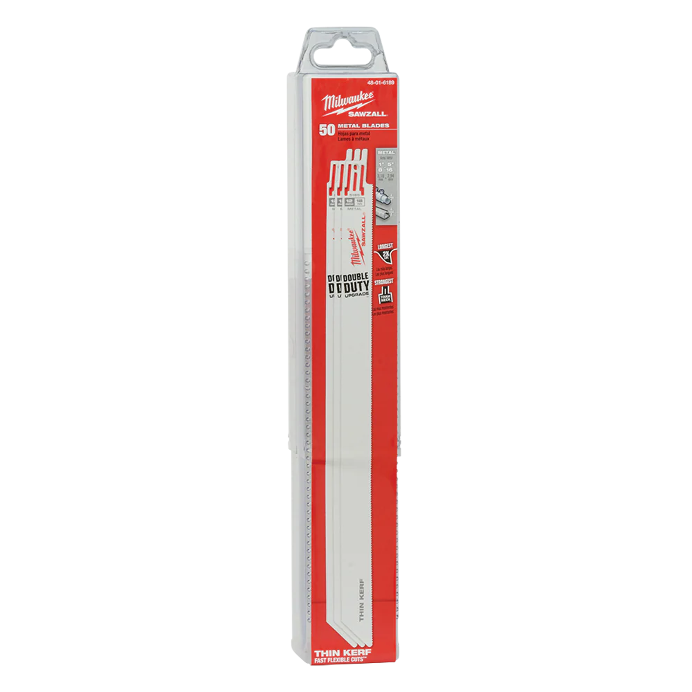 Milwaukee SAWZALL™ Thin Kerf Metal 300mm 12" 18TPI Blade 50 Pack - 48016189