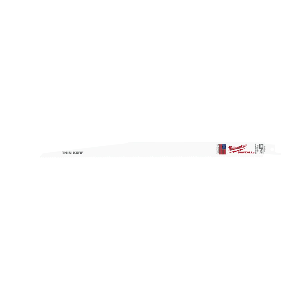 Milwaukee SAWZALL™ Thin Kerf Multi-Material 300mm 12" 8/12TPI Blade 5 Pack - 48005094