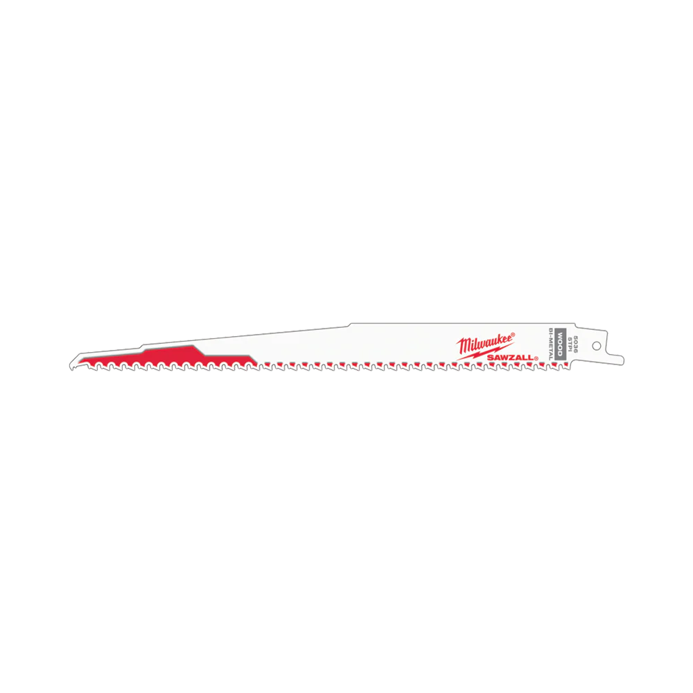 Milwaukee SAWZALL™ Thin Kerf Wood 230mm 9" 5TPI Blade 5 pack - 48005036