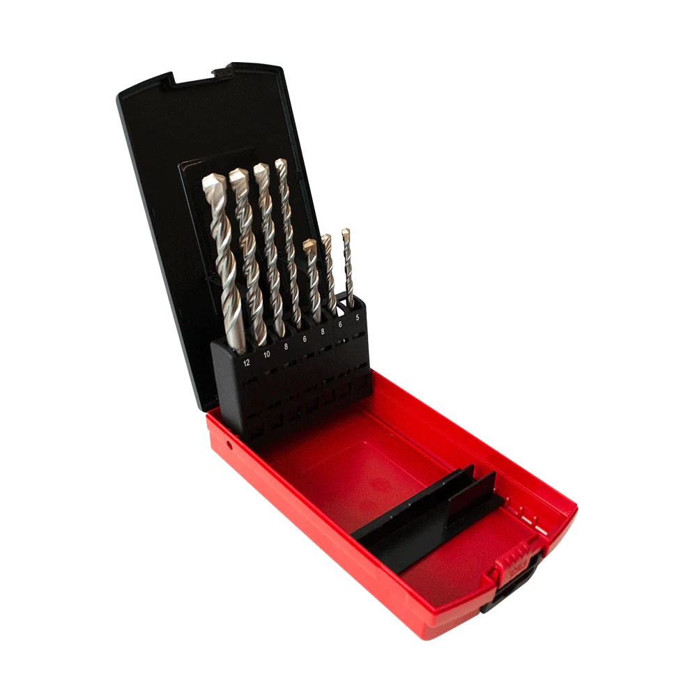 Milwaukee SDS Plus M2 2-Cut 7 Piece Set (Replaces 4932352340)
Ø 5 / 6 / 8 x 110 mm and Ø 6 / 8 / 10 / 12 x 160 mm - 4932352339