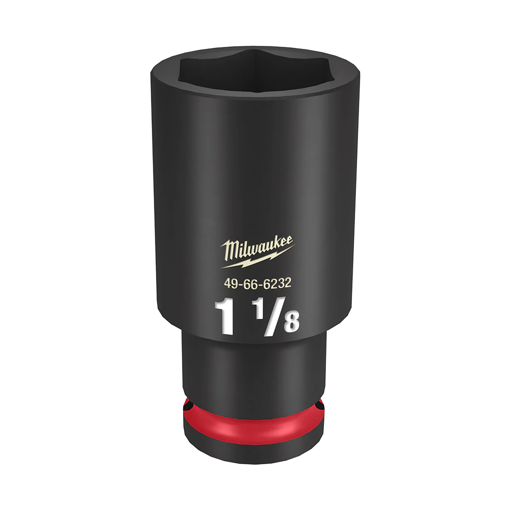 Milwaukee SHOCKWAVE™ 1/2" Drive 1-1/8"  Deep 6 Point Impact Socket - 49666232