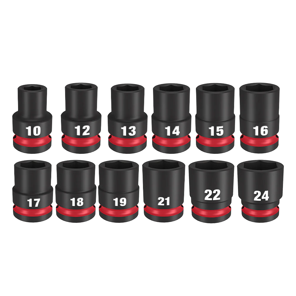 Milwaukee SHOCKWAVE™ 1/2" Drive 12PC Metric Standard 6 Point Impact Socket Set - 49667052