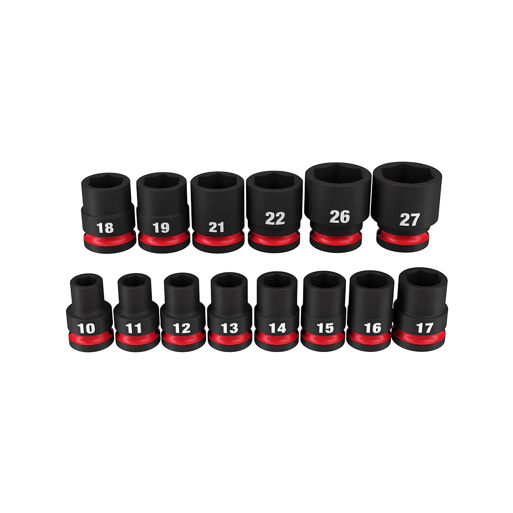 Milwaukee SHOCKWAVE™ 1/2" Drive 14PC Metric Standard 6 Point Impact Socket Set - 49667013