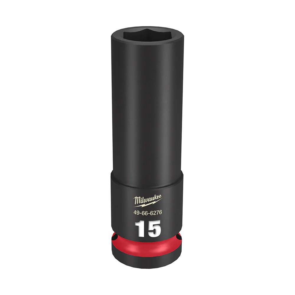 Milwaukee SHOCKWAVE™ 1/2" Drive 15mm Deep 6 Point Impact Socket - 49666276