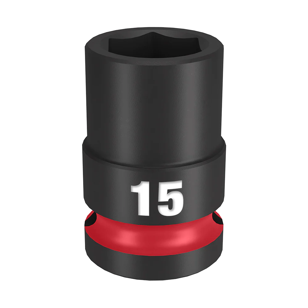 Milwaukee SHOCKWAVE™ 1/2" Drive 15mm Standard 6 Point Impact Socket - 49666247
