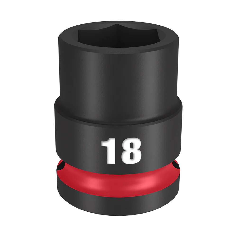 Milwaukee SHOCKWAVE™ 1/2" Drive 18mm Standard 6 Point Impact Socket - 49666250