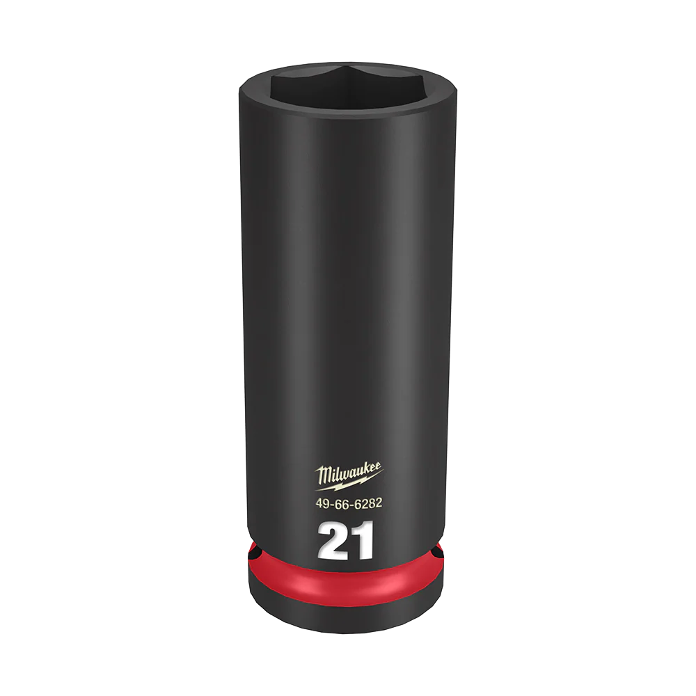 Milwaukee SHOCKWAVE™ 1/2" Drive 21mm Deep 6 Point Impact Socket - 49666282