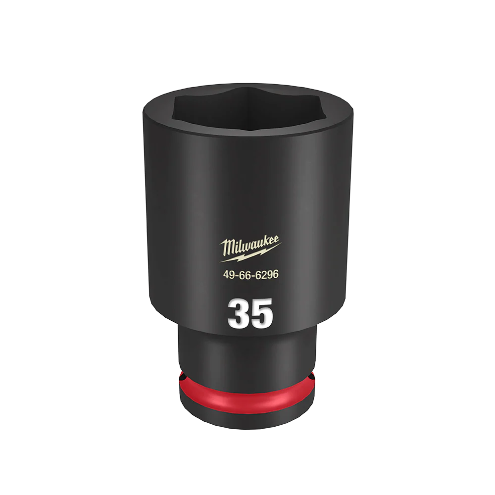 Milwaukee SHOCKWAVE™ 1/2" Drive 35mm Deep 6 Point Impact Socket - 49666296