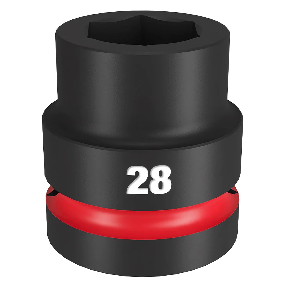 Milwaukee SHOCKWAVE™ 1" Drive 28mm Standard 6 Point Impact Socket - 49666593