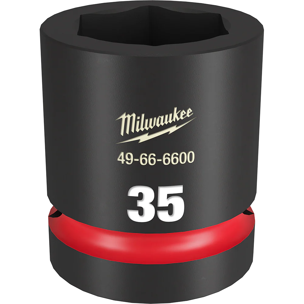 Milwaukee SHOCKWAVE™ 1" Drive 35mm Standard 6 Point Impact Socket - 49666600