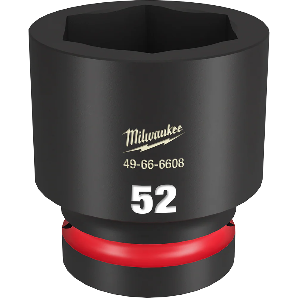 Milwaukee SHOCKWAVE™ 1" Drive 52mm Standard 6 Point Impact Socket - 49666608