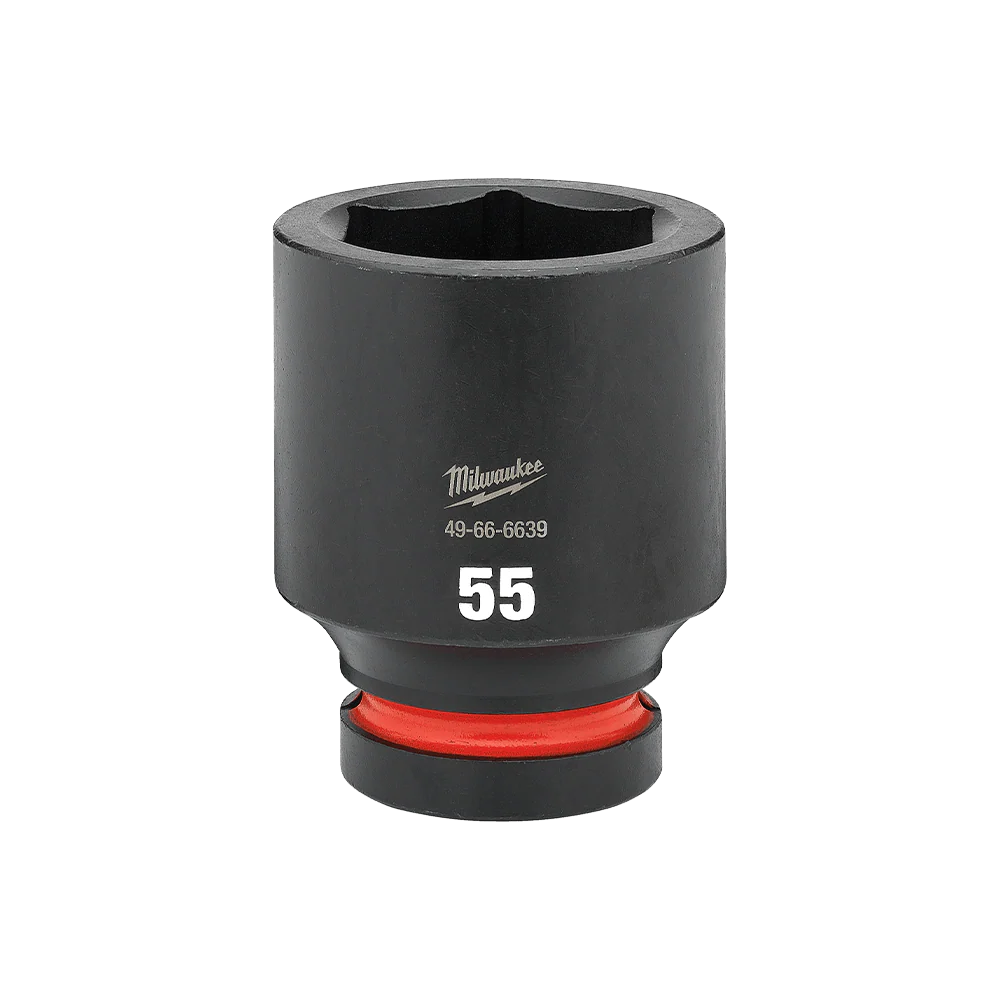 Milwaukee SHOCKWAVE™ 1" Drive 55mm Deep 6 Point Impact Socket    - 49666639