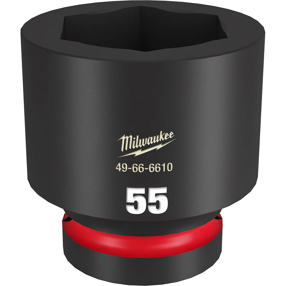 Milwaukee SHOCKWAVE™ 1" Drive 55mm Standard 6 Point Impact Socket - 49666610