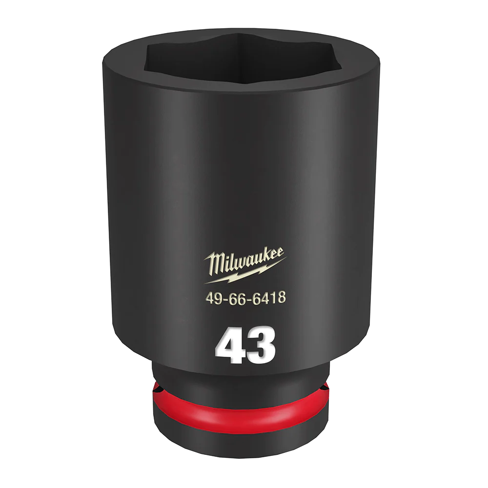 Milwaukee SHOCKWAVE™ 3/4" Drive 43mm Deep 6 Point Impact Socket - 49666418