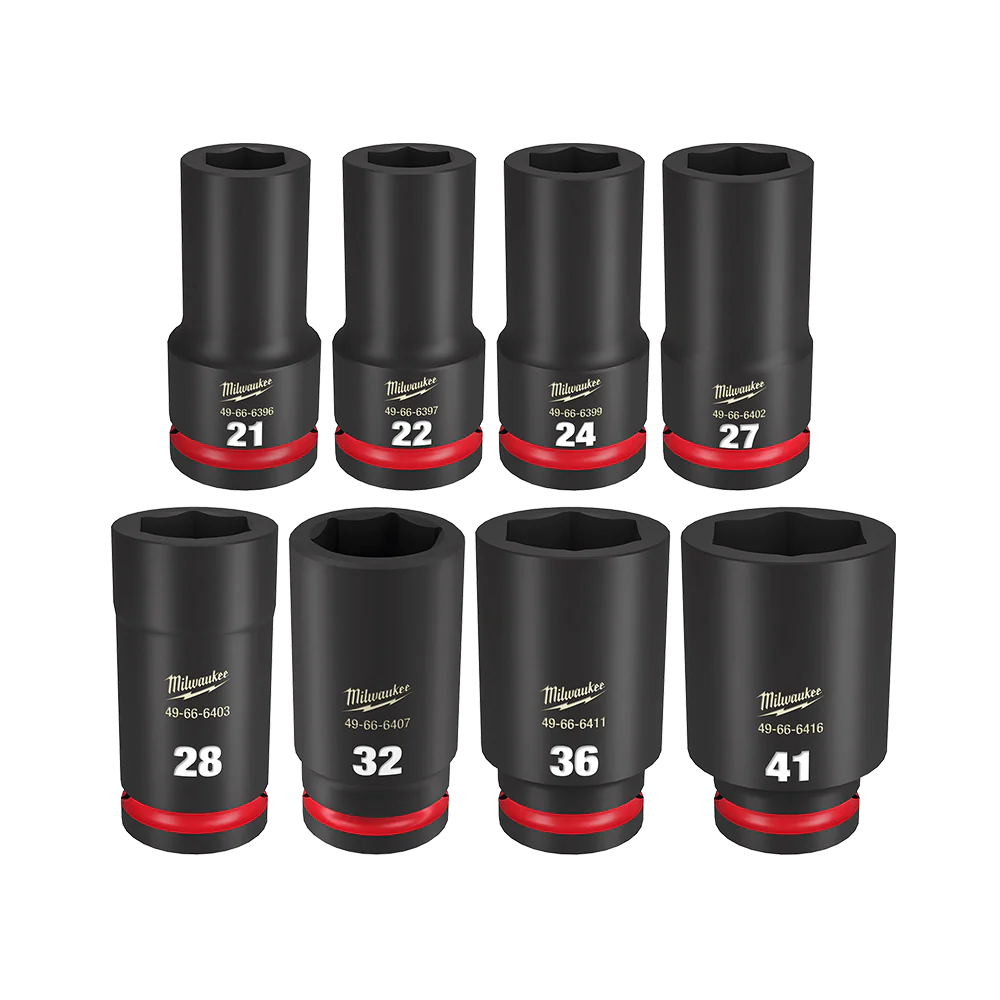 Milwaukee SHOCKWAVE™ 3/4" Drive 8PC Metric Deep 6 Point Impact Socket Set - 49667055