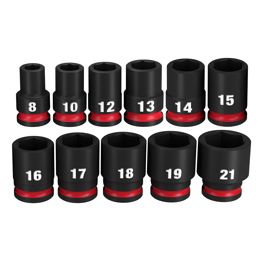 Milwaukee SHOCKWAVE™ 3/8" Drive 11PC Metric Standard 6 Point Impact Socket Set - 49667050