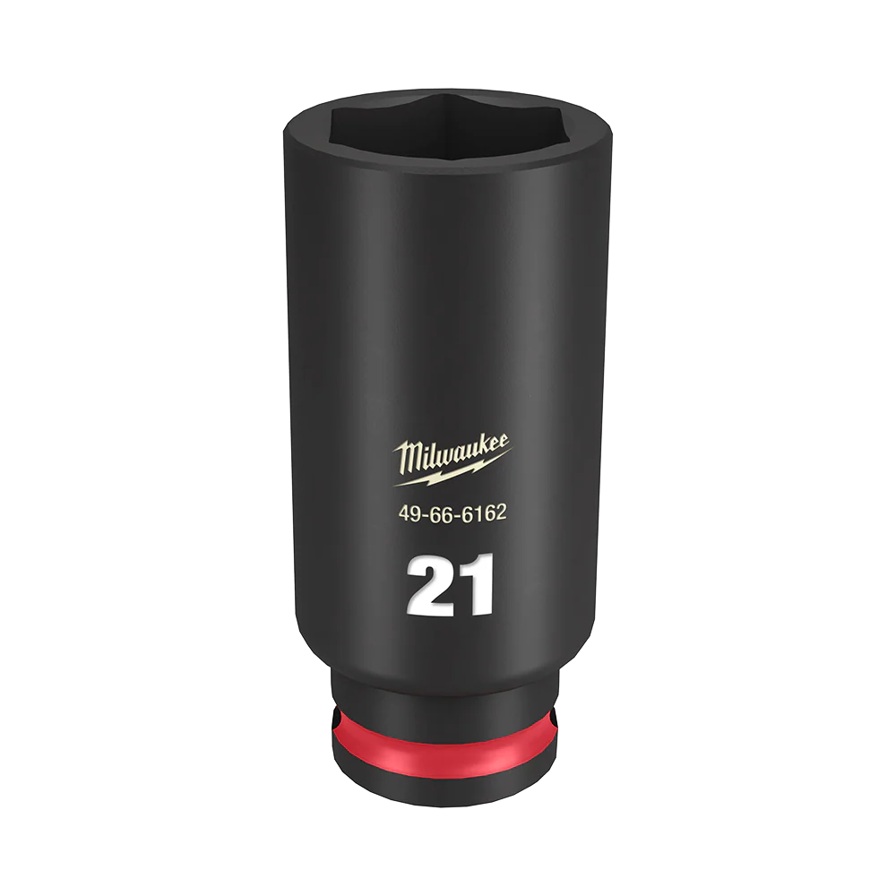 Milwaukee SHOCKWAVE™ 3/8" Drive 21mm Deep 6 Point Impact Socket - 49666162