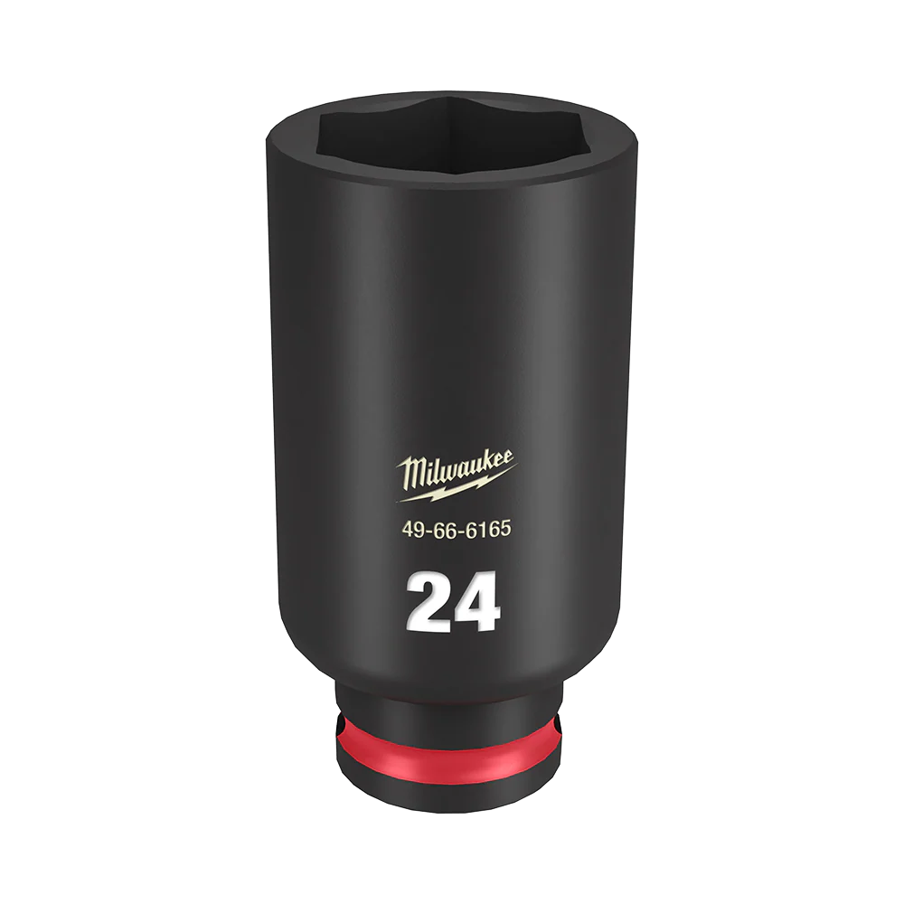 Milwaukee SHOCKWAVE™ 3/8" Drive 24mm Deep 6 Point Impact Socket - 49666165