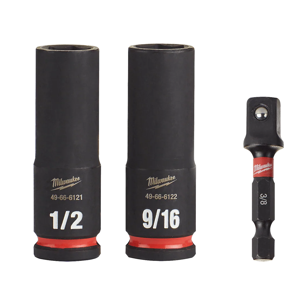 Milwaukee SHOCKWAVE™ 3/8" Drive 3PC SAE Deep 6 Point Impact Socket Set - 49664417