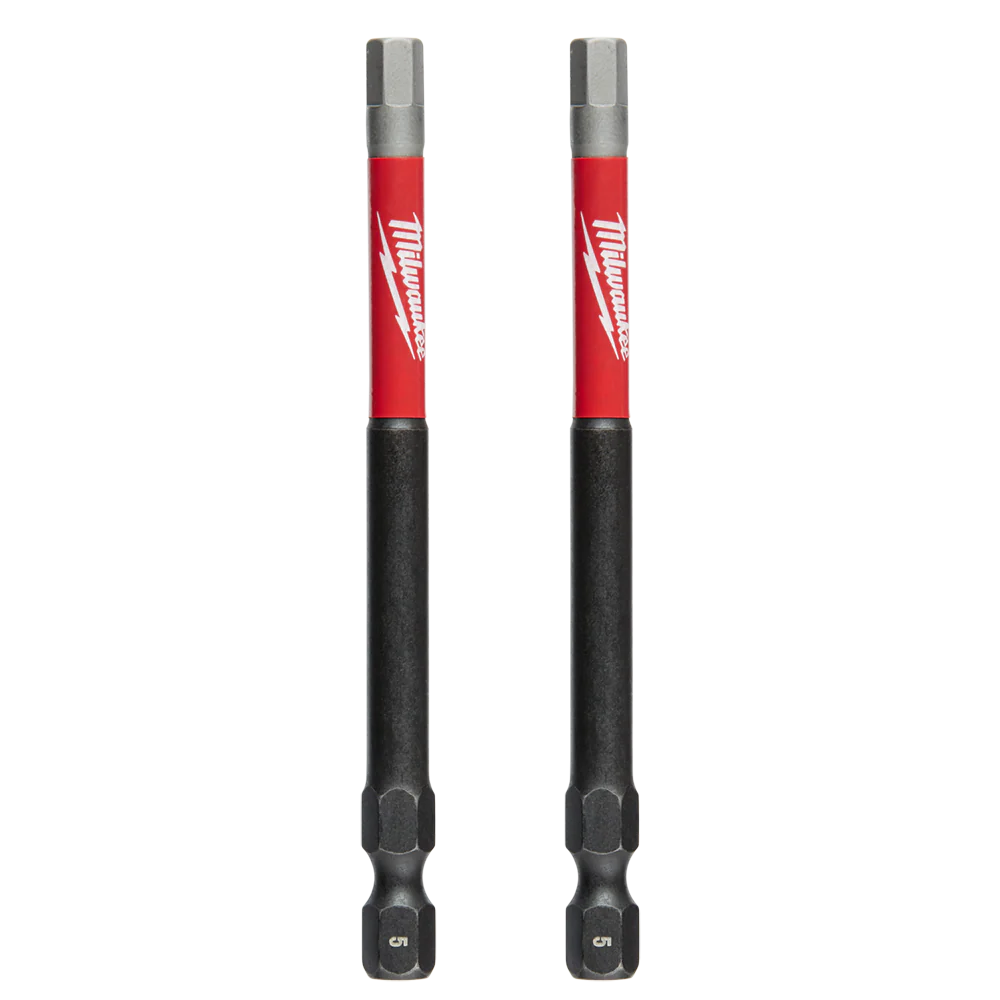Milwaukee SHOCKWAVE™ Power Bit Hex 5mm 89mm (3-1/2") 2PK - 48324747