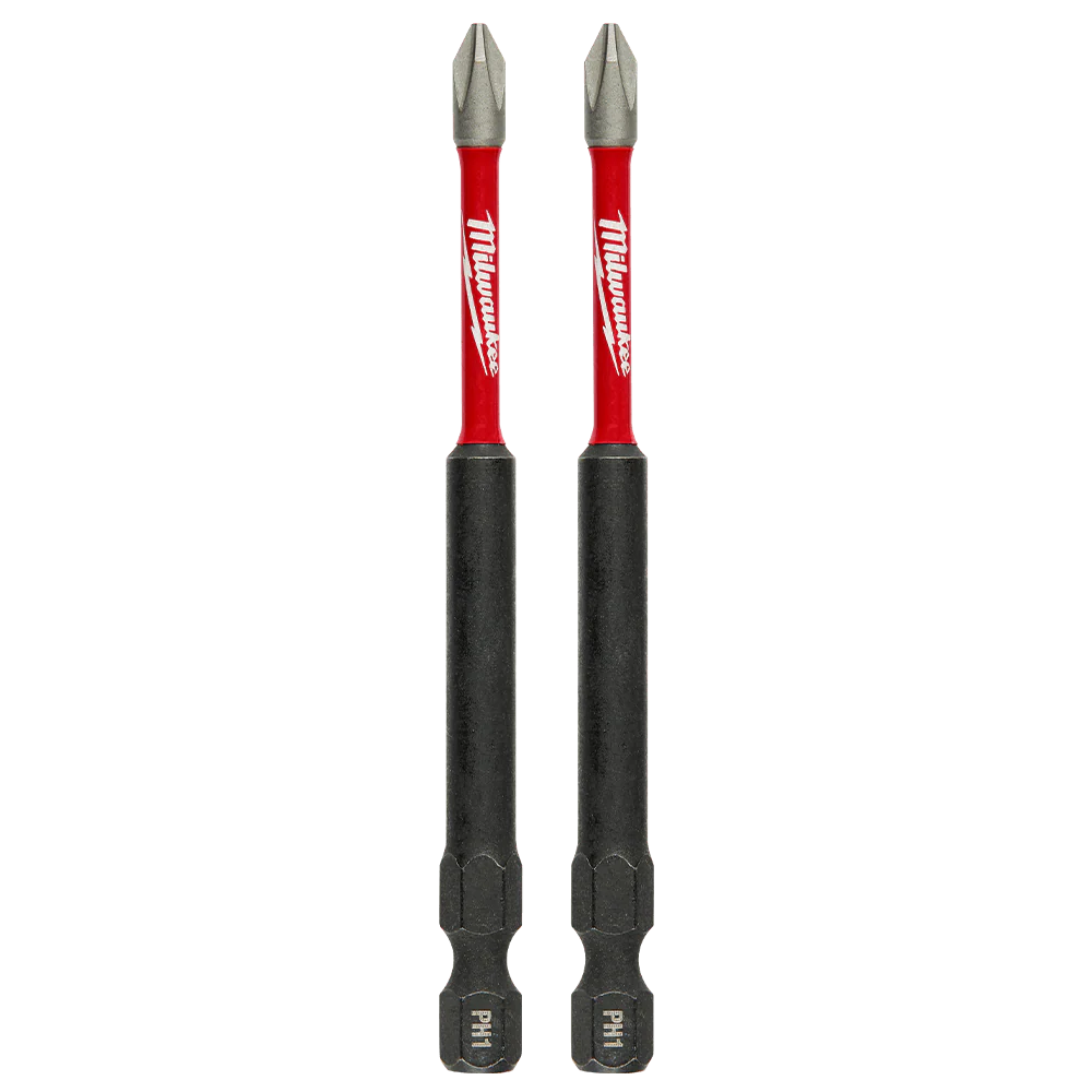 Milwaukee SHOCKWAVE™ Power Bit Phillips #1 89mm (3.5") 2pk - 48324660