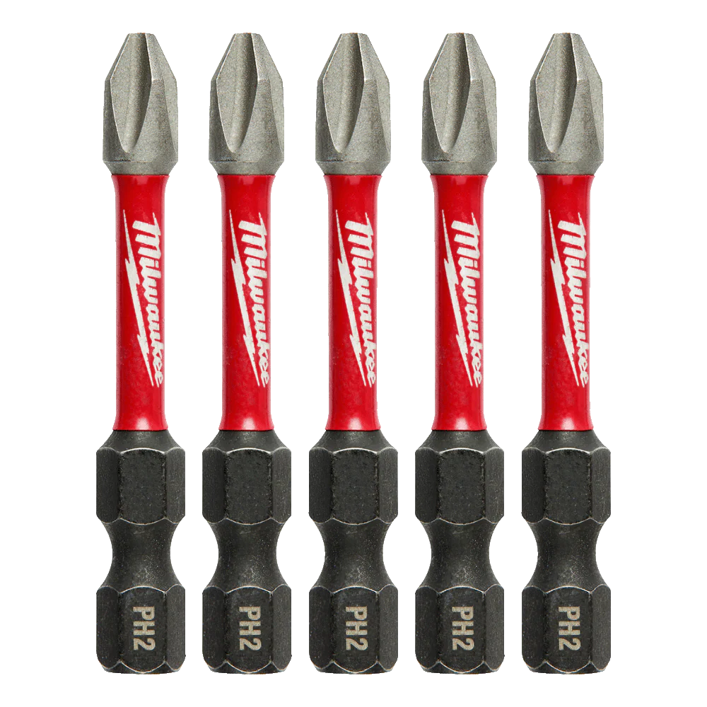 Milwaukee SHOCKWAVE™ Power Bit Phillips #2 50mm (2") pkt 5  - 48324602