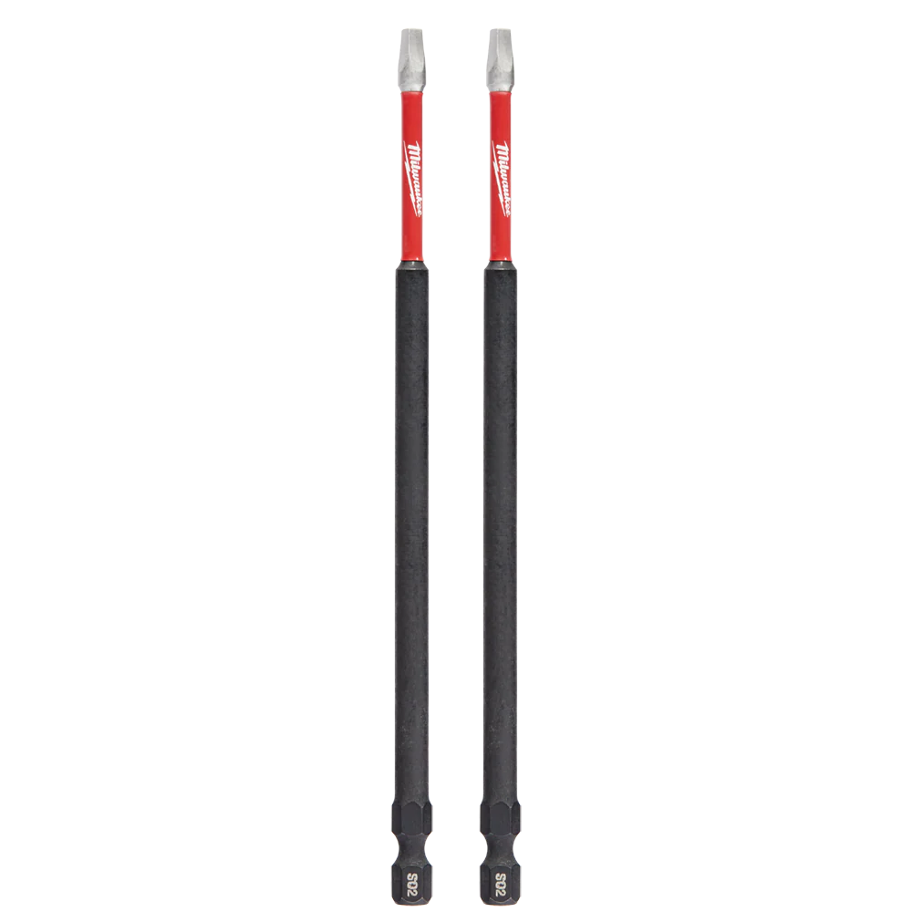 Milwaukee SHOCKWAVE™ Power Bit Square Recess #2 150mm (6") 2PK - 48324905