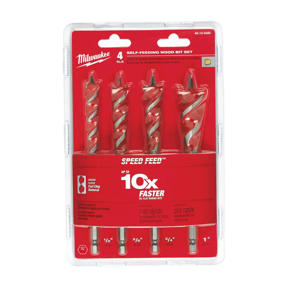 Milwaukee Speed Feed Kit 4Pce (13mm,16mm,19mm,25mm) - 48130400