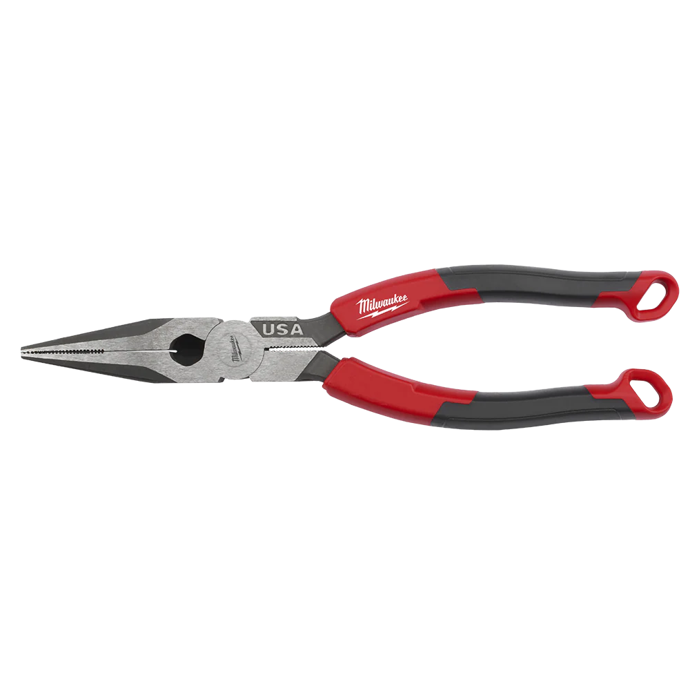 Milwaukee USA Made Comfort Grip 8" Long Nose Pliers - MT555
