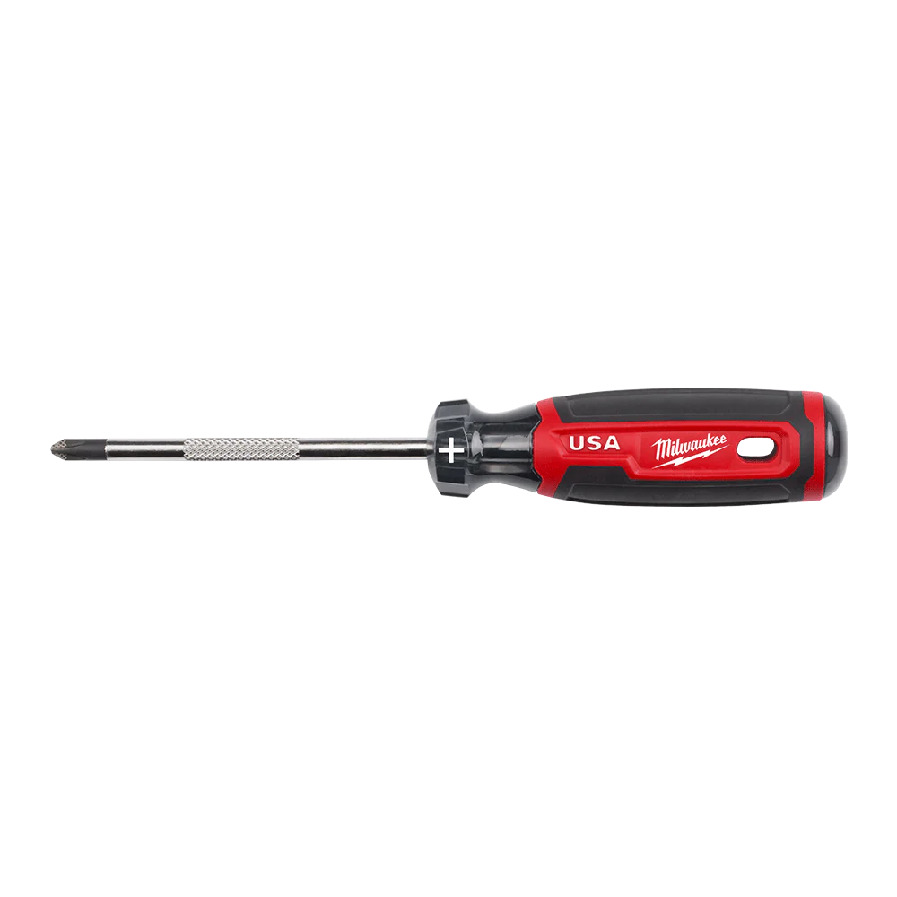 Milwaukee USA Made Cushion Grip Phillips #2 x 4" Screwdriver from 4PCE & 6PCE - MT202