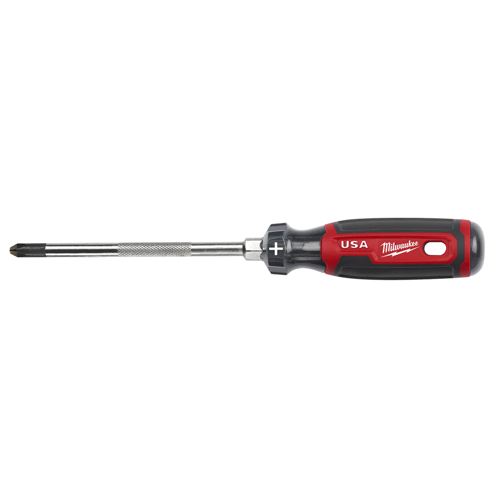 Milwaukee USA Made Cushion Grip Phillips #3 x 6" Screwdriver from 6PCE - MT203