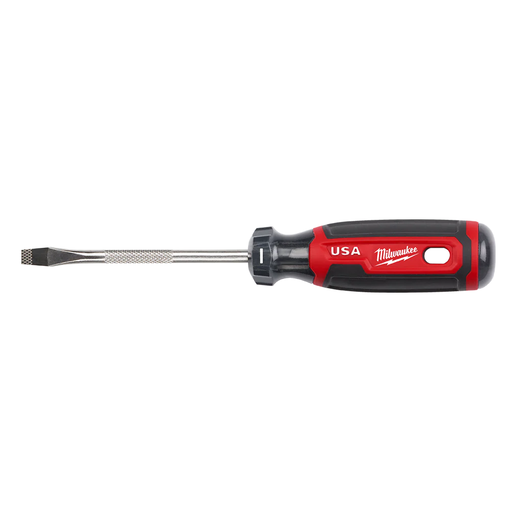 Milwaukee USA Made Cushion Grip Slotted 1/4" x 4" Screwdriver From 4PCE & 6PCE - MT206