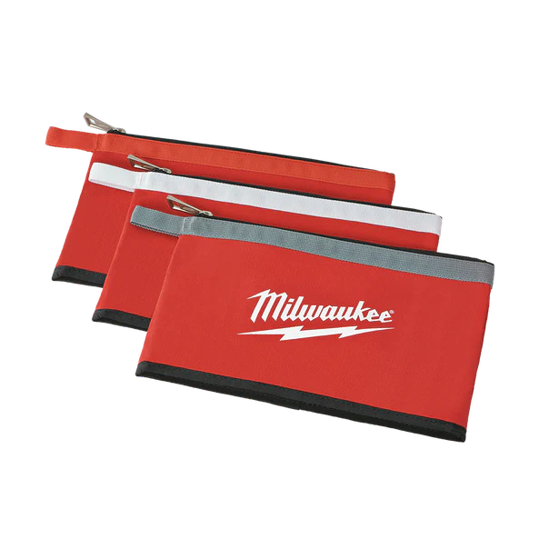 Milwaukee Zipper Pouches 3pk  - 48228193
