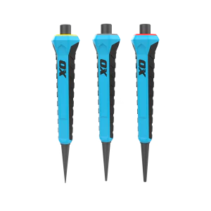 OX Pro Nail Punch w/ Grip 3-Pack – 0.8mm, 1.6mm, 2.4mm