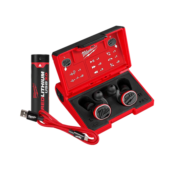 Milwaukee REDLITHIUM™ USB Bluetooth Headphones 3.0 Ah Kit - L4RLEPB301