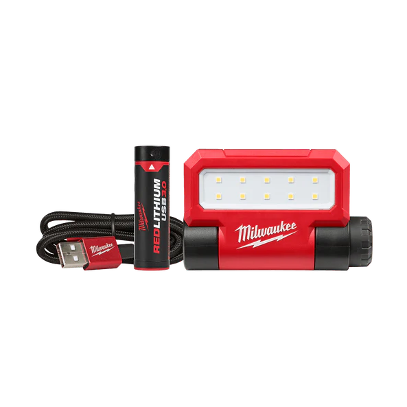 Milwaukee REDLITHIUM™ USB Folding Flood Light 3.0 Ah Kit - L4FFL301